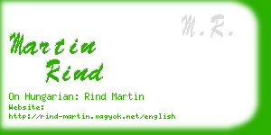 martin rind business card